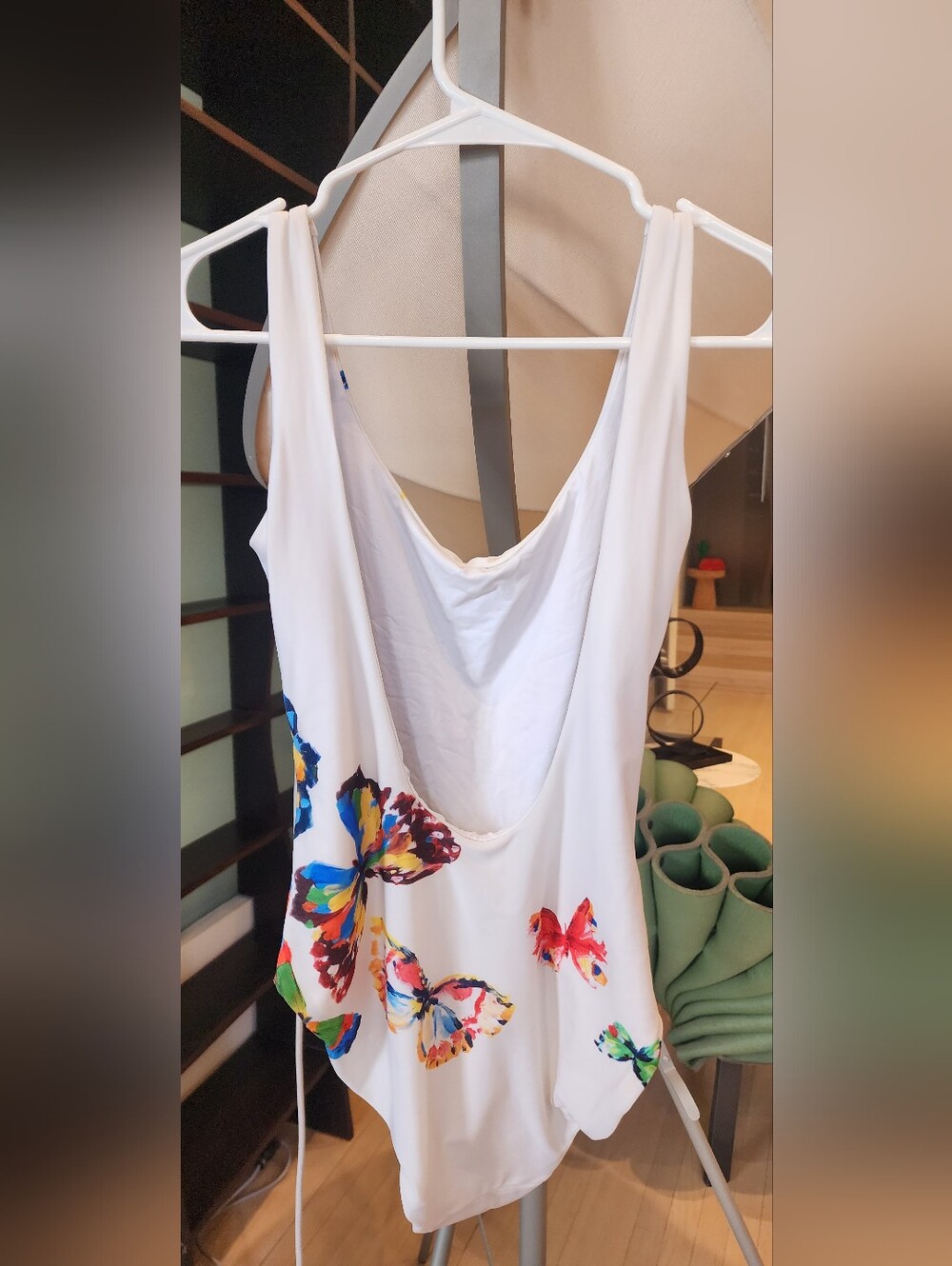 Onia Kelly White One-Piece Swimsuit with Multicolor Butterfly Print Size S - Picture 7 of 11